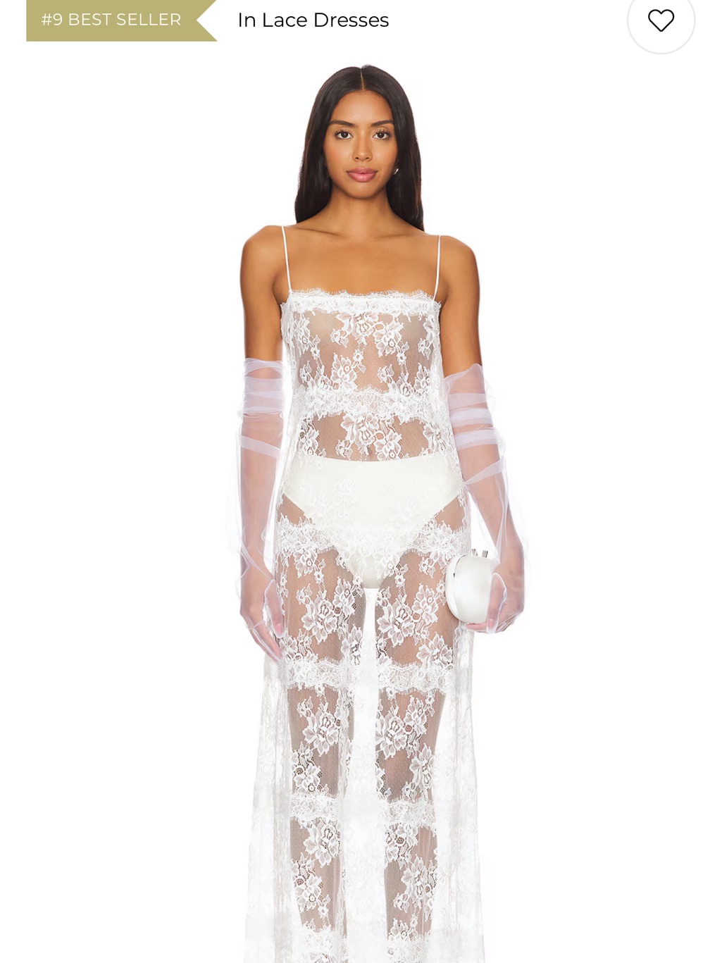 Lovers + Friends White Sheer Floral Lace Slip Dress